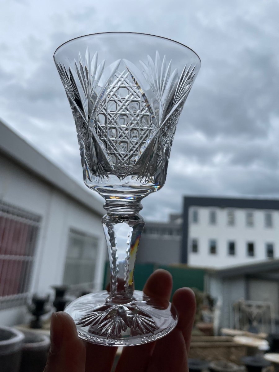 Saint Louis - Modèle Vologne 5 Verres à Vin Rouge H: 15 Cm-photo-4