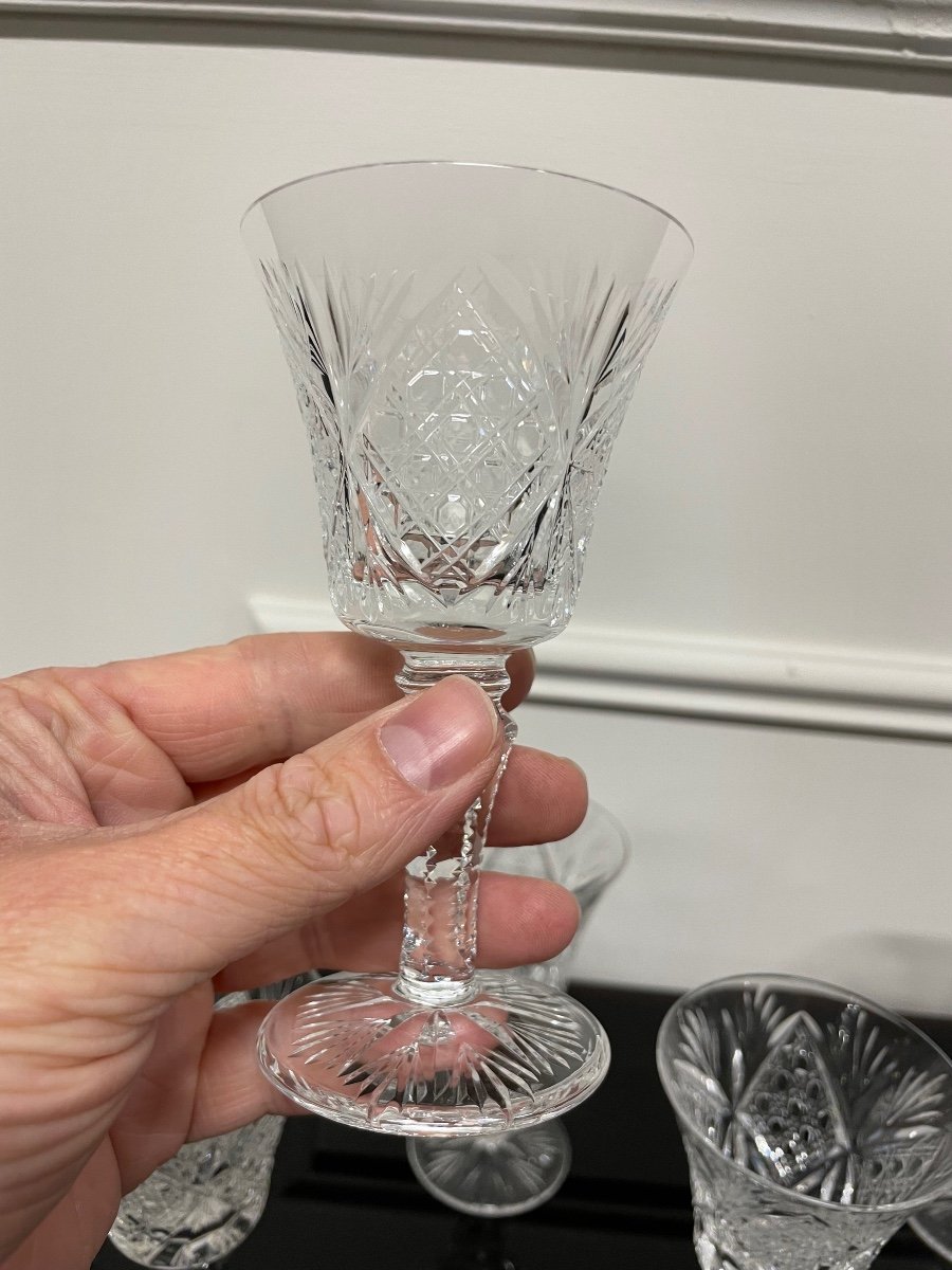 Saint Louis - Vologne Model 6 Port Or Aperitif Glasses H: 12.5 Cm-photo-4