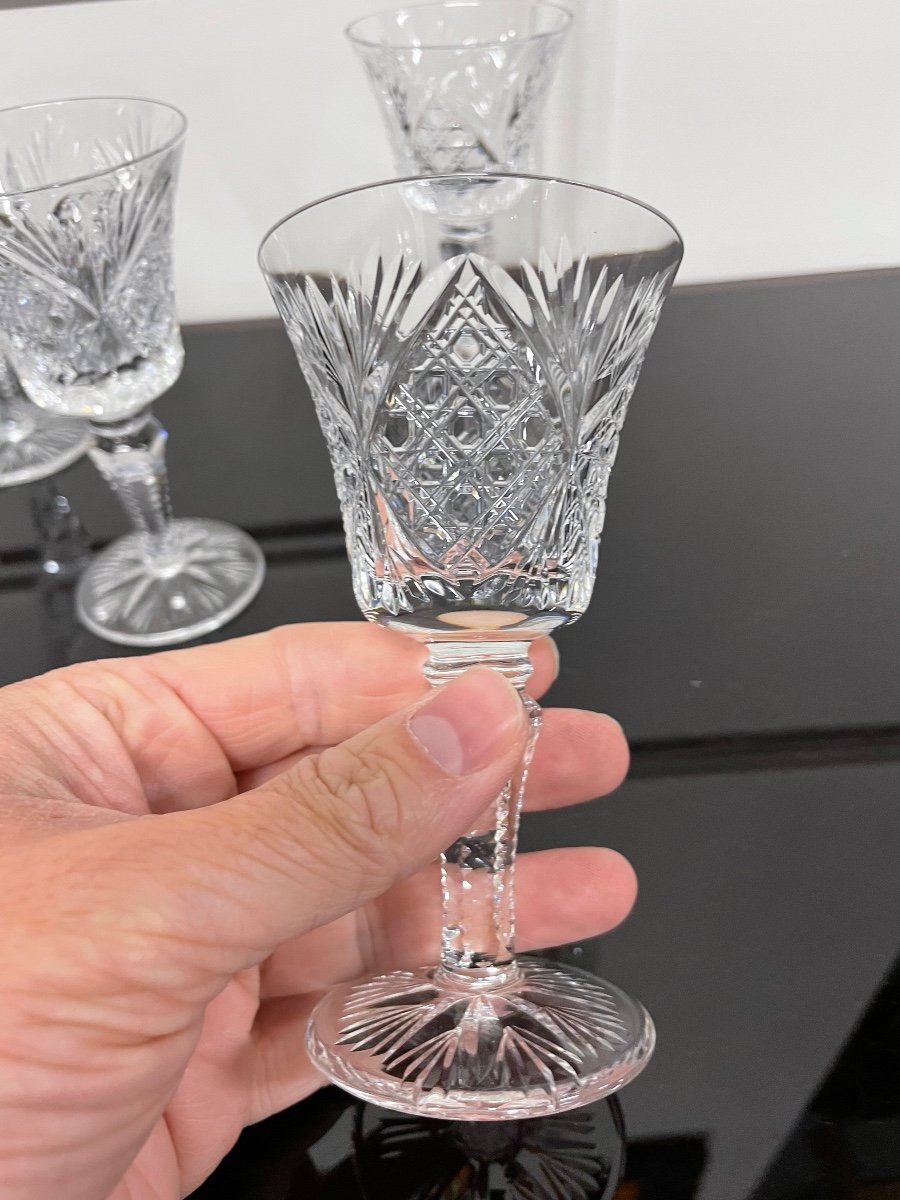 Saint Louis - Vologne Model 6 Port Or Aperitif Glasses H: 12.5 Cm-photo-1