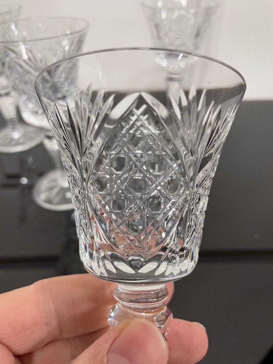 Saint Louis - Vologne Model 6 Port Or Aperitif Glasses H: 12.5 Cm-photo-2