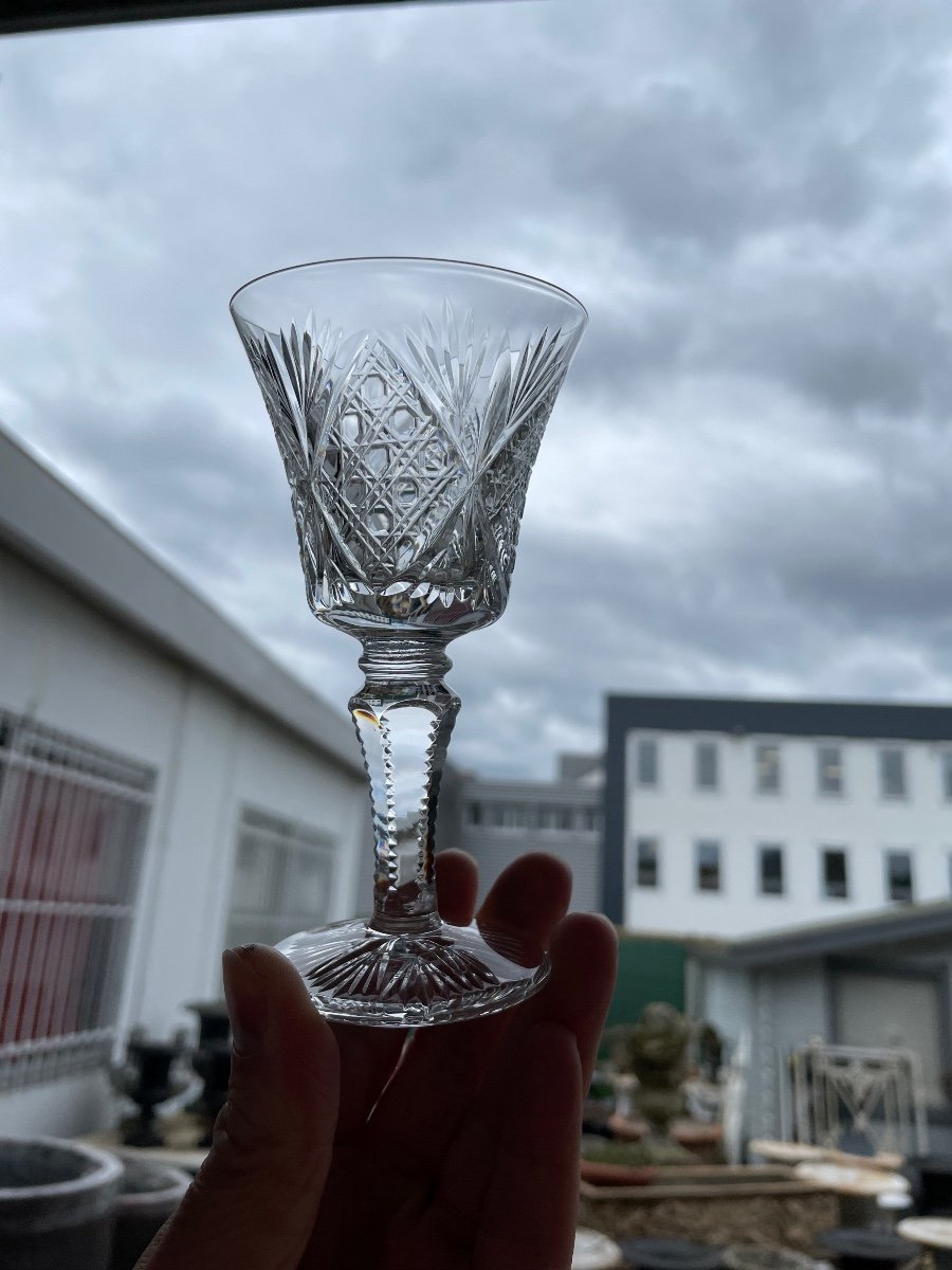 Saint Louis - Modèle Vologne 6 Verres à Porto Ou  Apéritif H: 12,5 Cm-photo-8