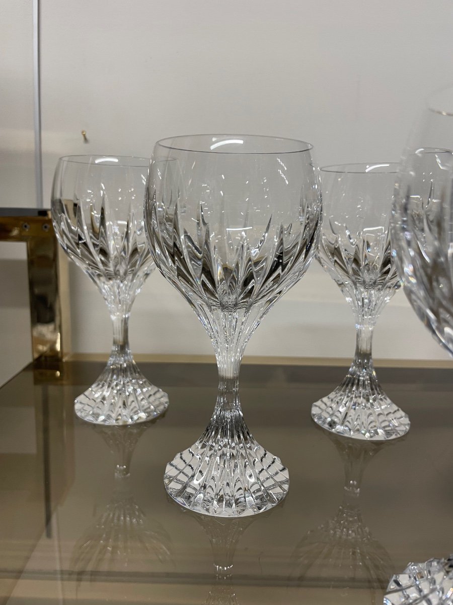 Baccarat Model Massena - 6 Wine Glasses H: 15 Cm-photo-1