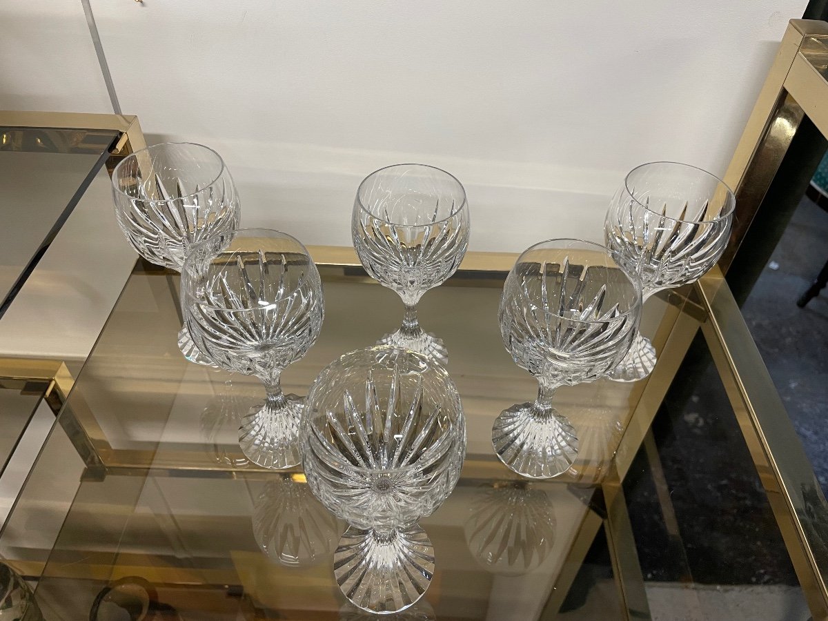 Baccarat Model Massena - 6 Wine Glasses H: 15 Cm-photo-2