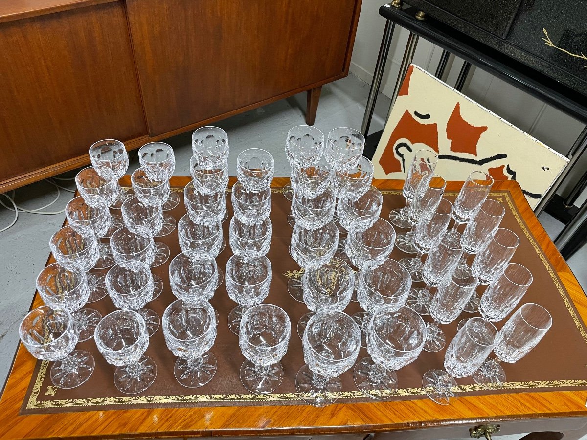 Daum France - Service De Verres En Cristal Modèle Chinon 46 Pièces -photo-5