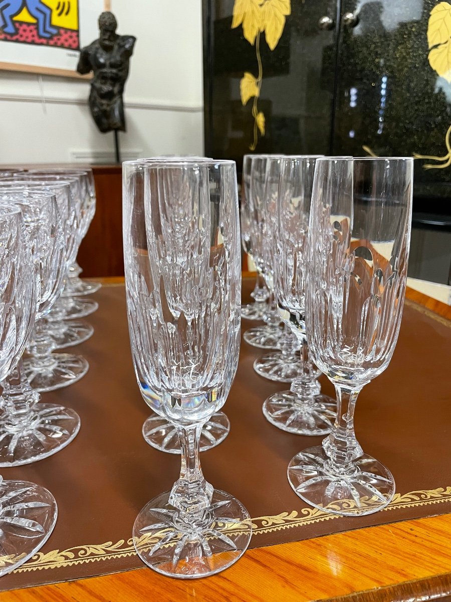 Daum France - Service De Verres En Cristal Modèle Chinon 46 Pièces -photo-6