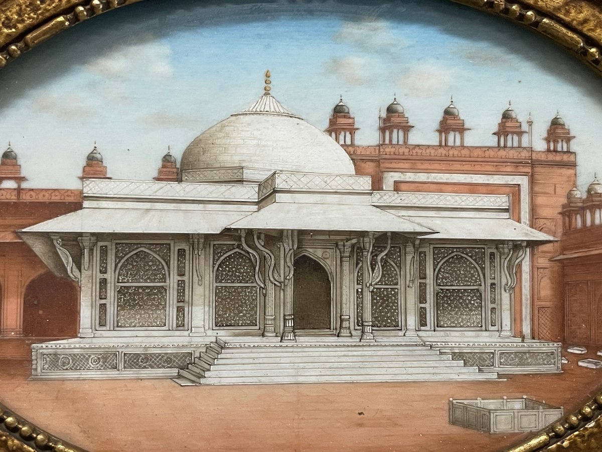 Miniature - View Of The Salim Chishti Tomb 19th-photo-2