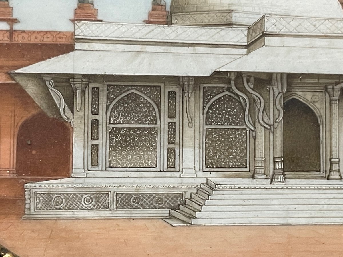 Miniature - View Of The Salim Chishti Tomb 19th-photo-3