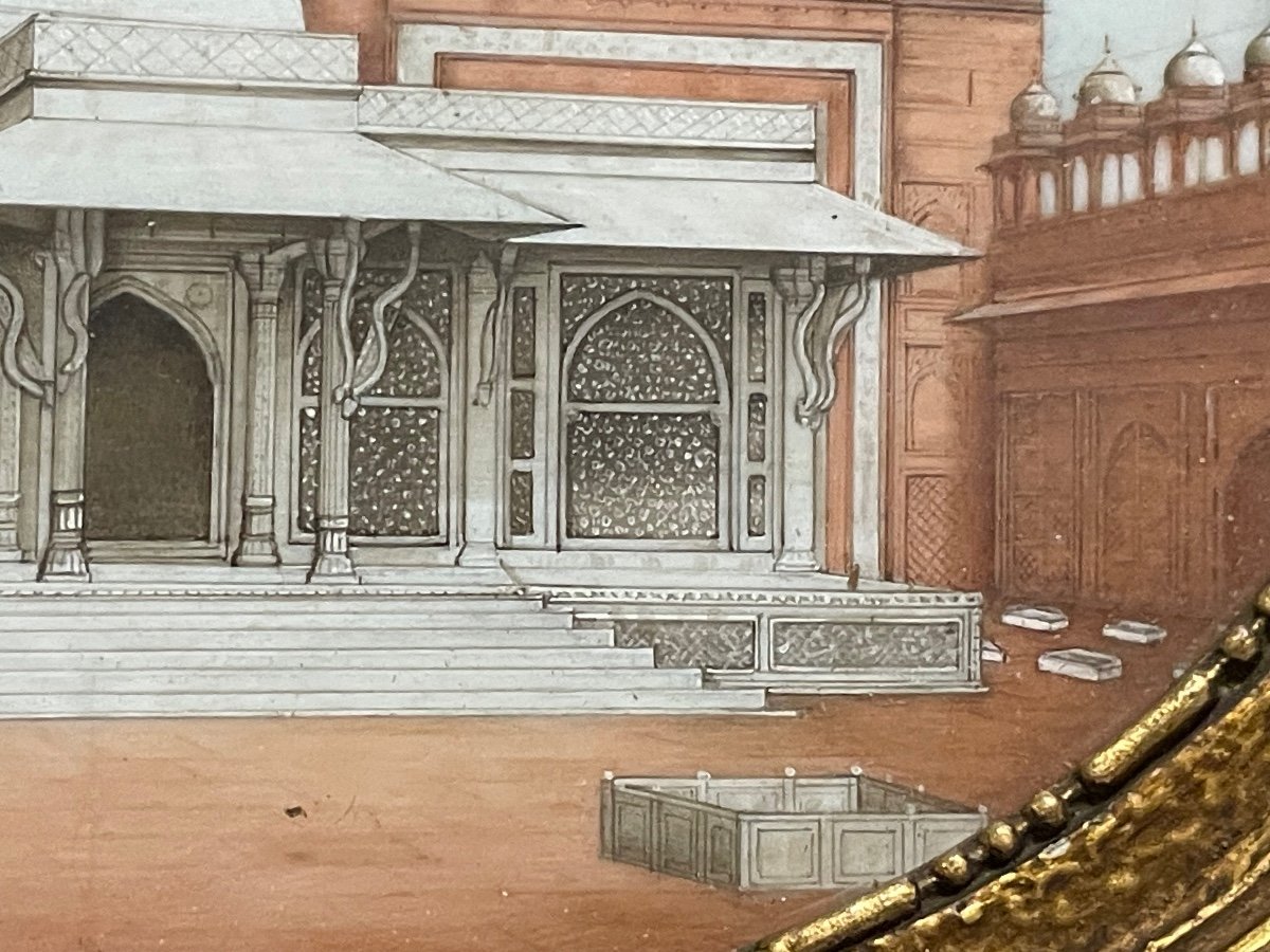 Miniature - View Of The Salim Chishti Tomb 19th-photo-1