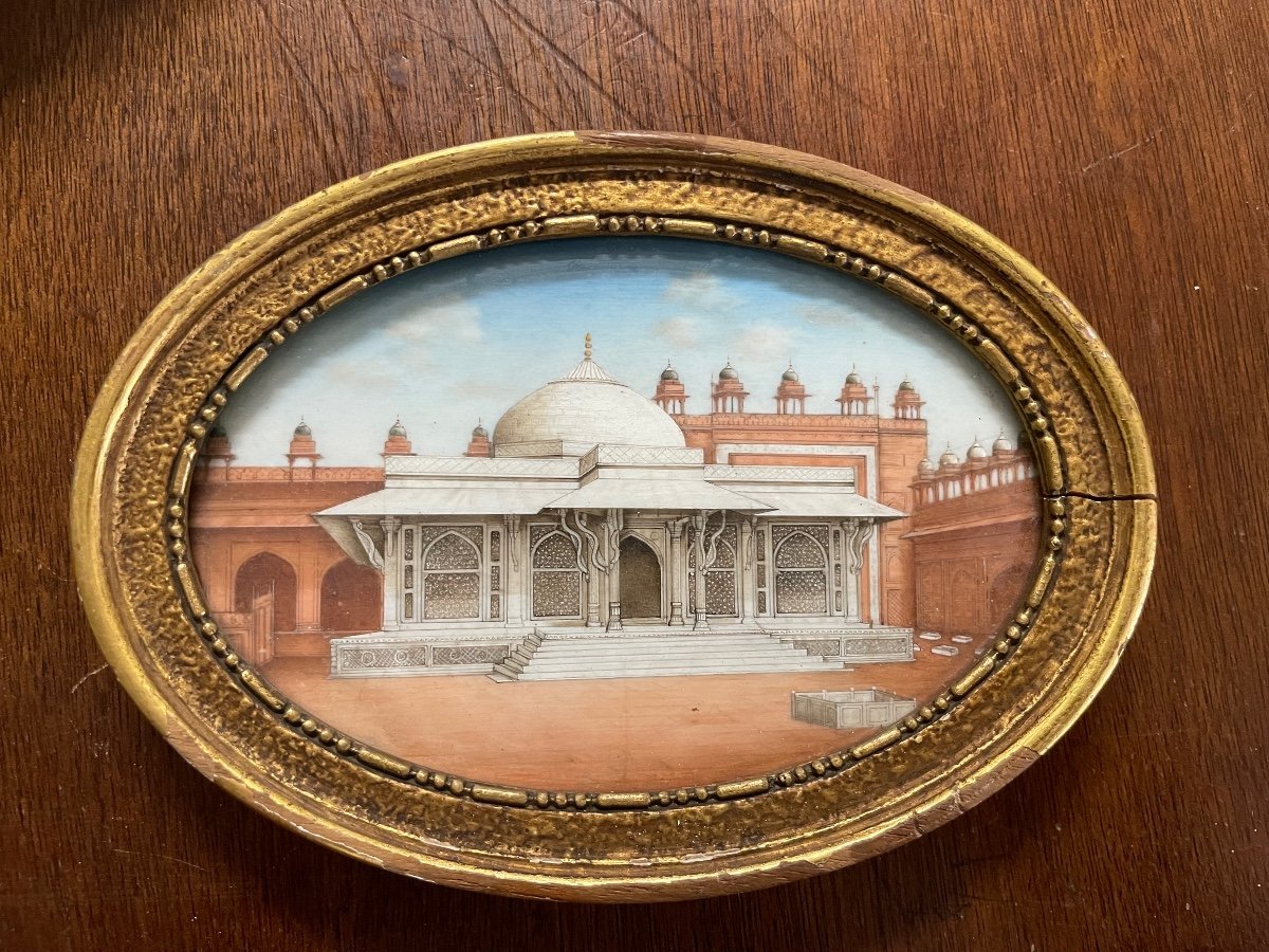 Miniature - View Of The Salim Chishti Tomb 19th-photo-4