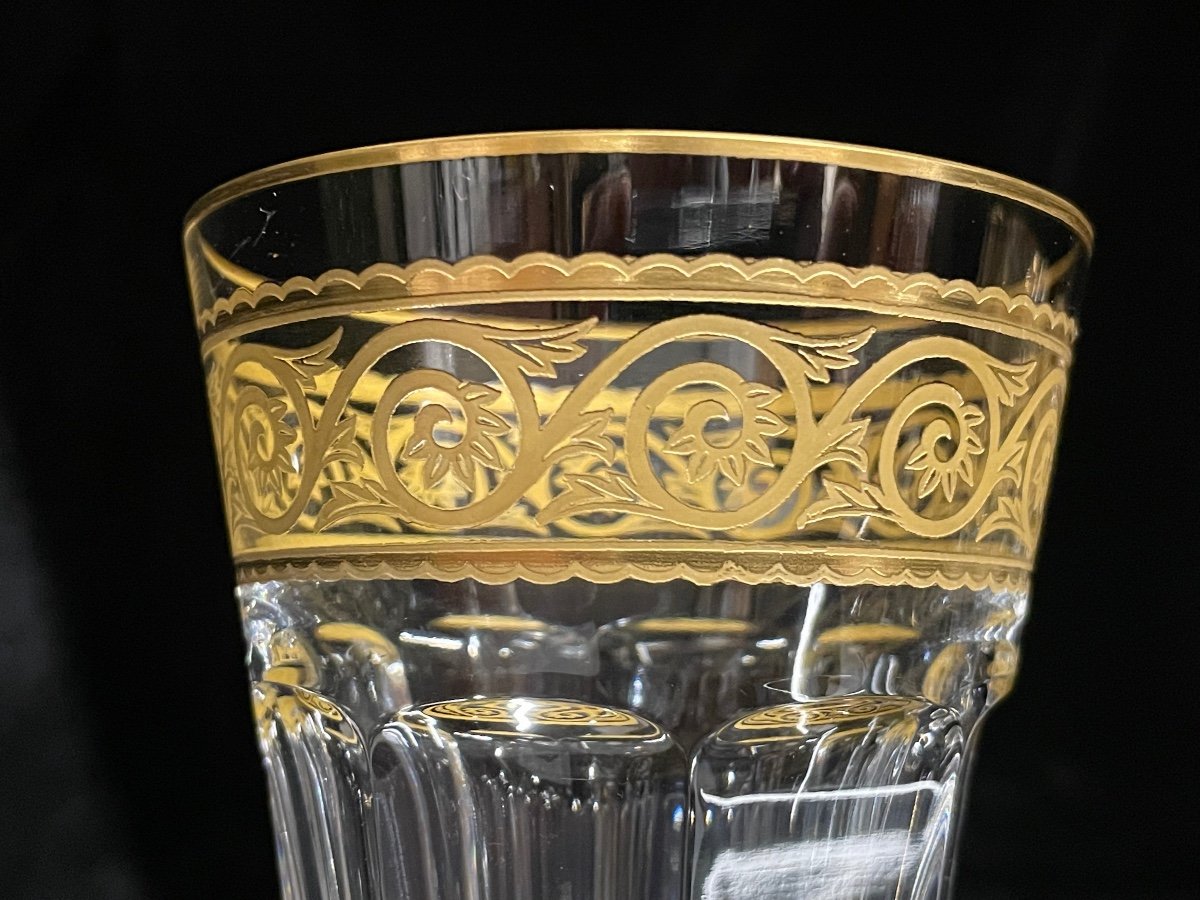 Baccarat - Modèle Eldorado 6 Verres à Eau Cristal Doré H: 14 Cm-photo-3