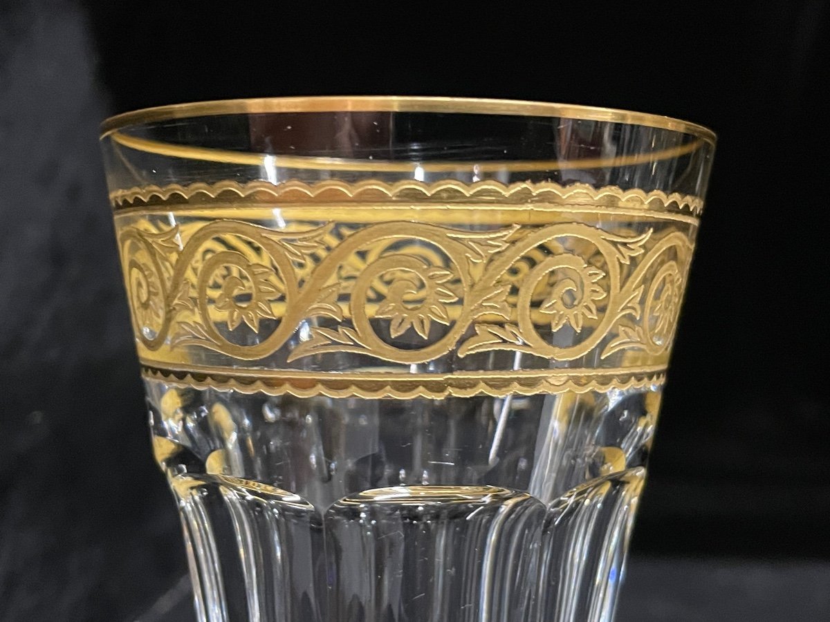 Baccarat - Modèle Eldorado 6 Verres à Vin Cristal Doré H: 13 Cm-photo-3