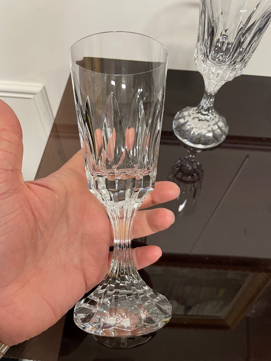 Baccarat - Assas Model 6 Crystal Water Glasses H: 19.5 Cm-photo-4