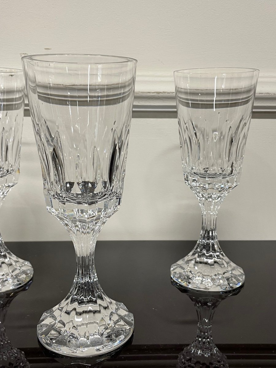 Baccarat - Assas Model 6 Crystal Wine Glasses H: 18 Cm-photo-4