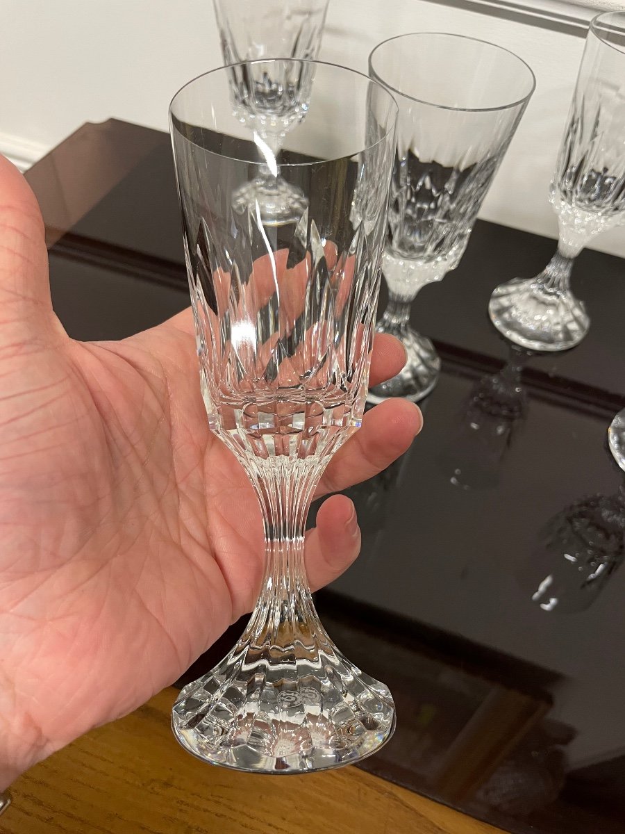 Baccarat - Assas Model 6 Crystal Wine Glasses H: 18 Cm-photo-6