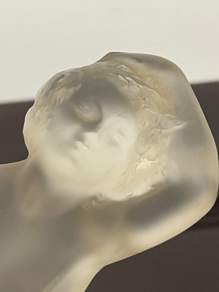 Lalique France - Naïade Statuette En Cristal Femme H: 24 cm-photo-3