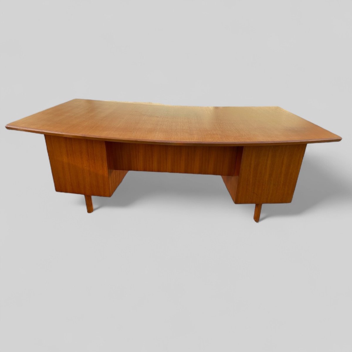 Important Bureau De Direction En Teck Style Scandinave Vers 1960-photo-3