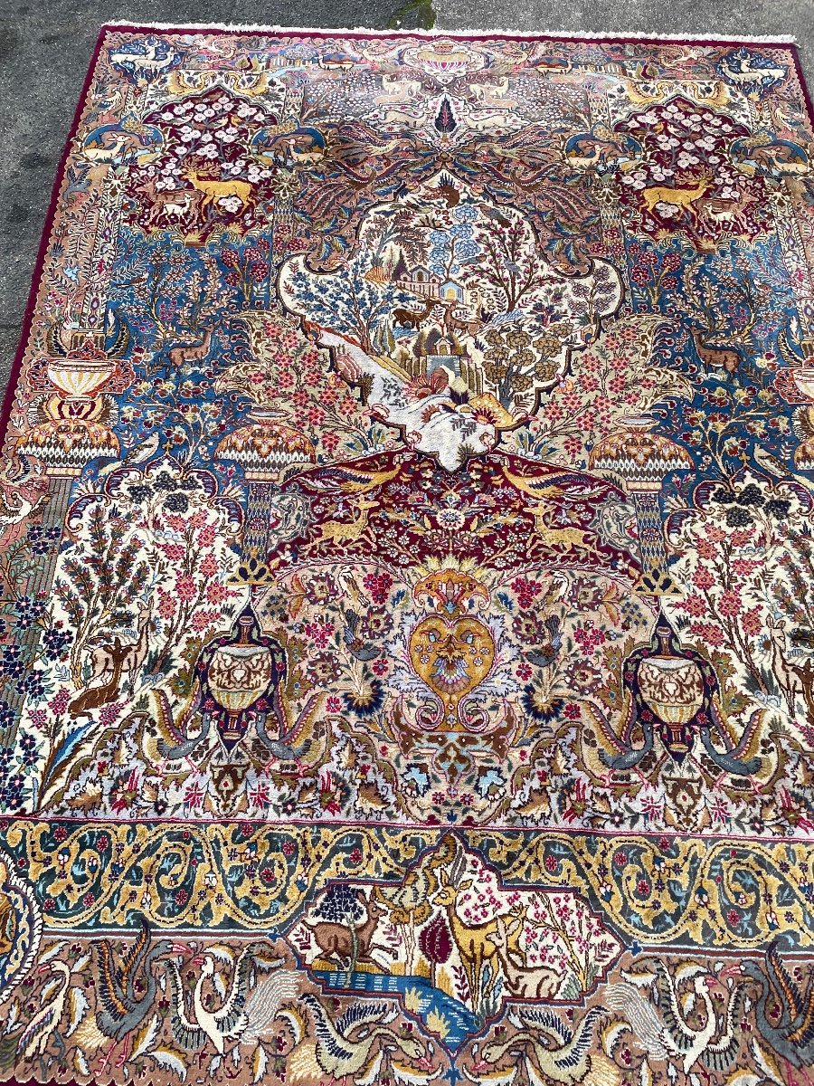 Important Tapis Kashmar En Laine Tapis Persan Iran 388 x 300-photo-2