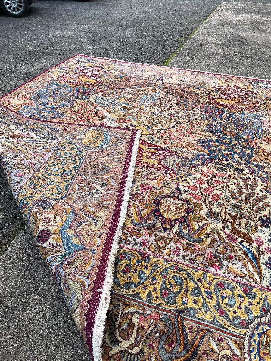 Important Tapis Kashmar En Laine Tapis Persan Iran 388 x 300-photo-4