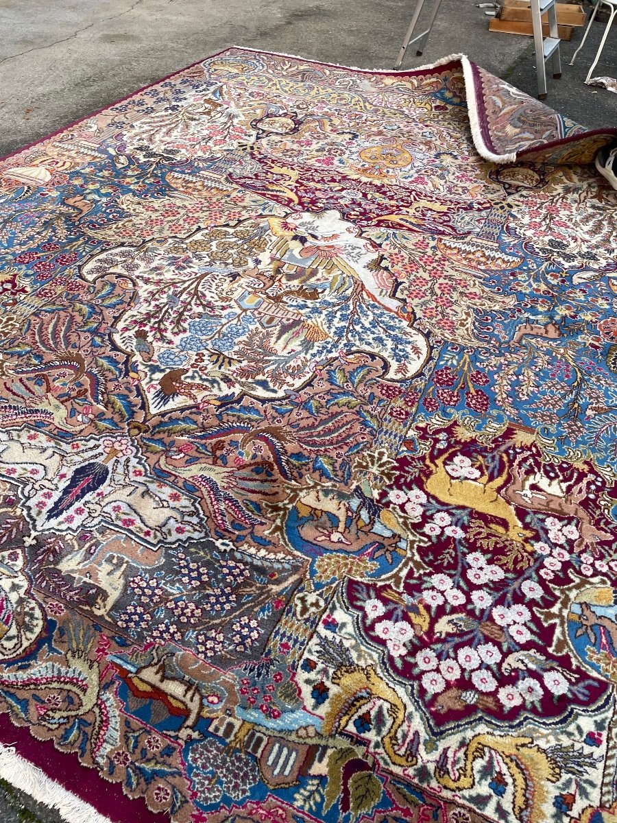 Important Tapis Kashmar En Laine Tapis Persan Iran 388 x 300-photo-5