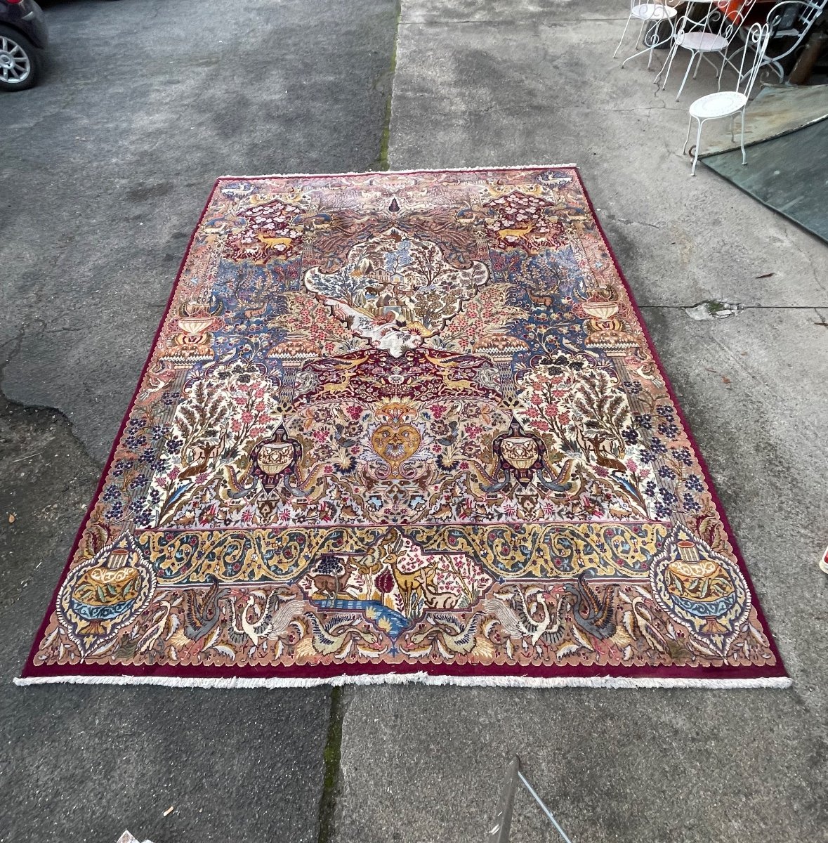 Important Tapis Kashmar En Laine Tapis Persan Iran 388 x 300-photo-7