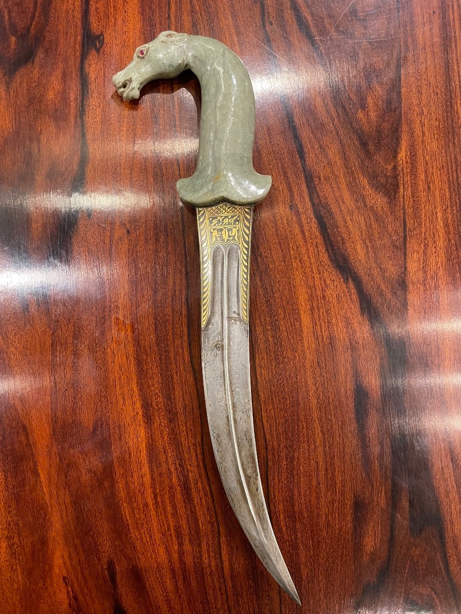 Khanjar Dagger India Jade 19th Century-photo-2