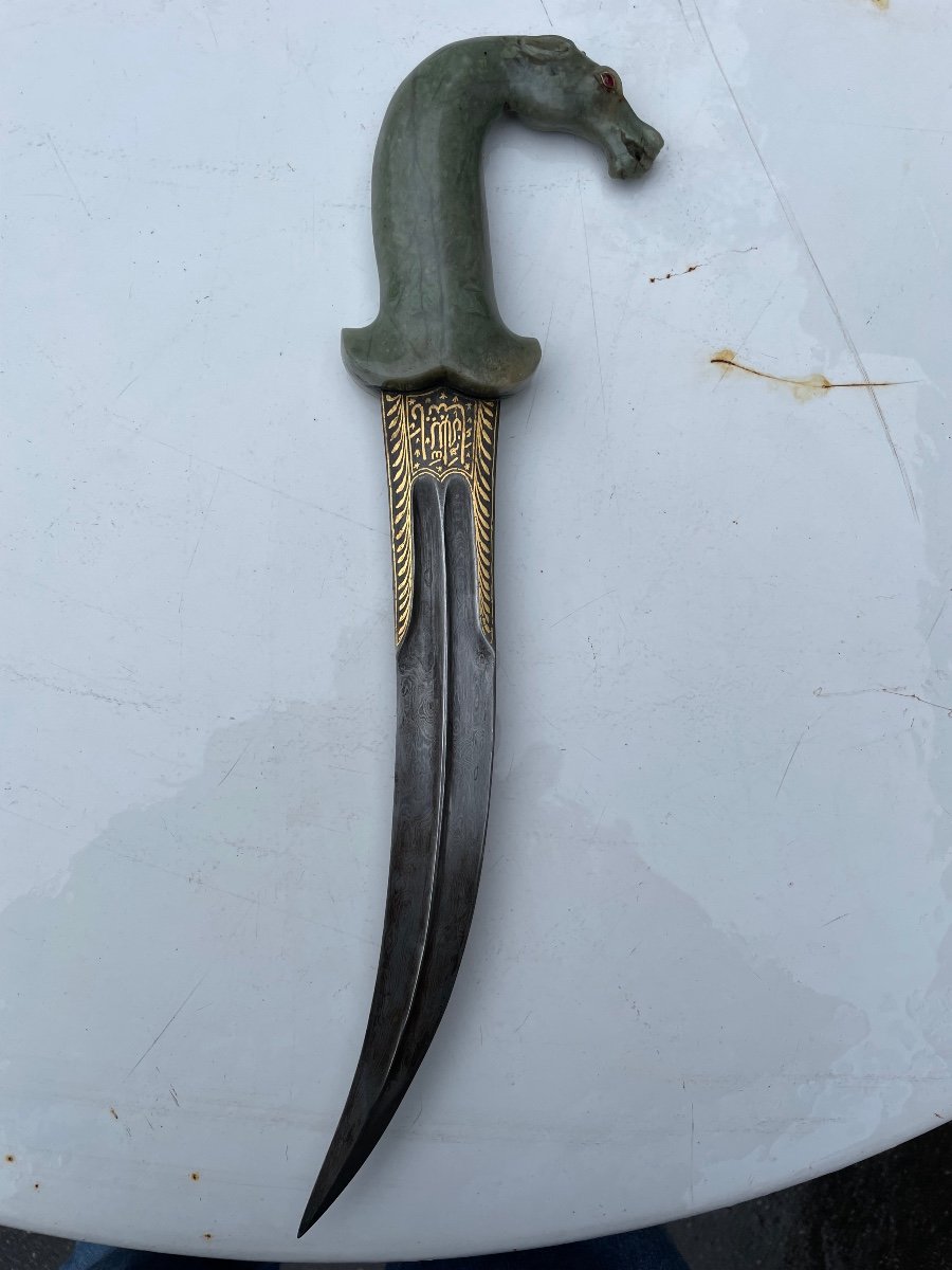 Khanjar Dagger India Jade 19th Century-photo-4