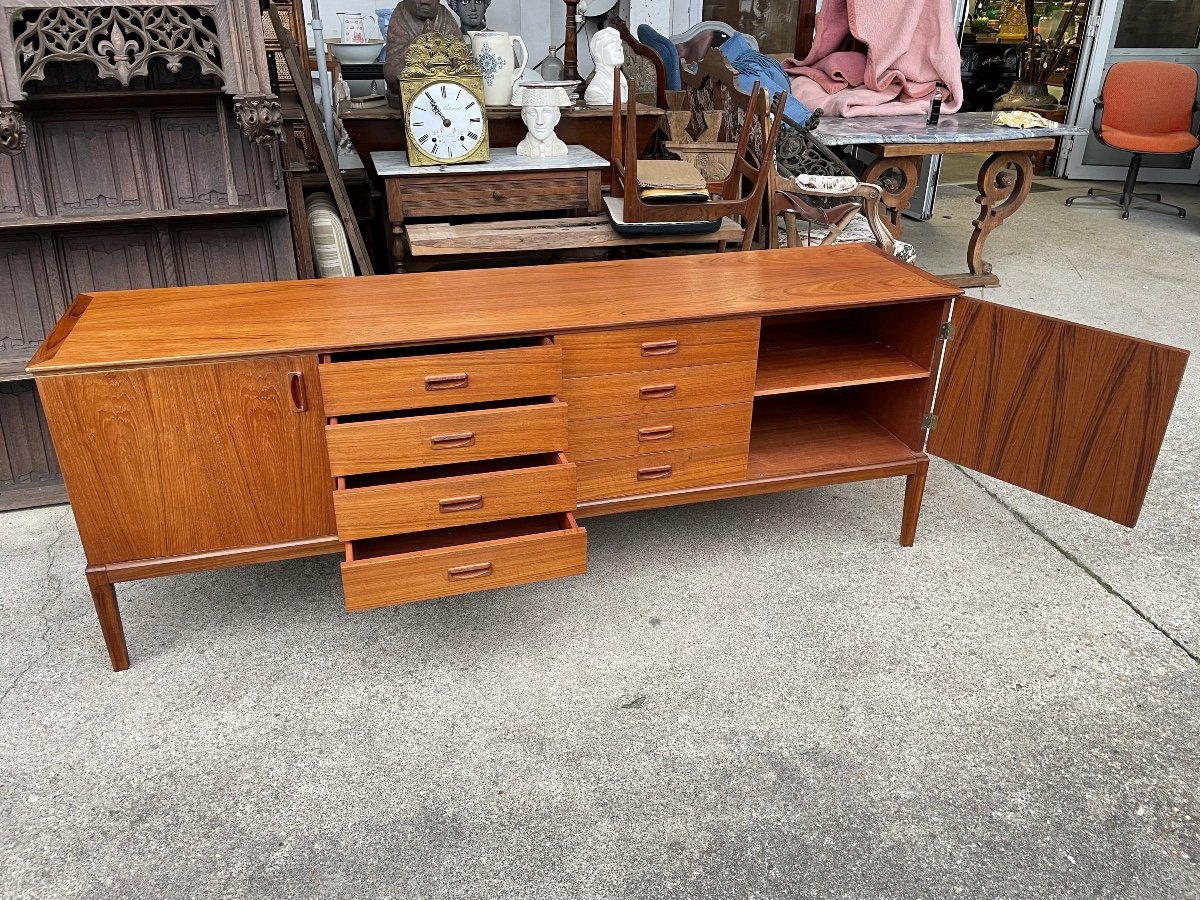 Scandinavian Teak Sideboard Circa 1960 198 Cm-photo-3