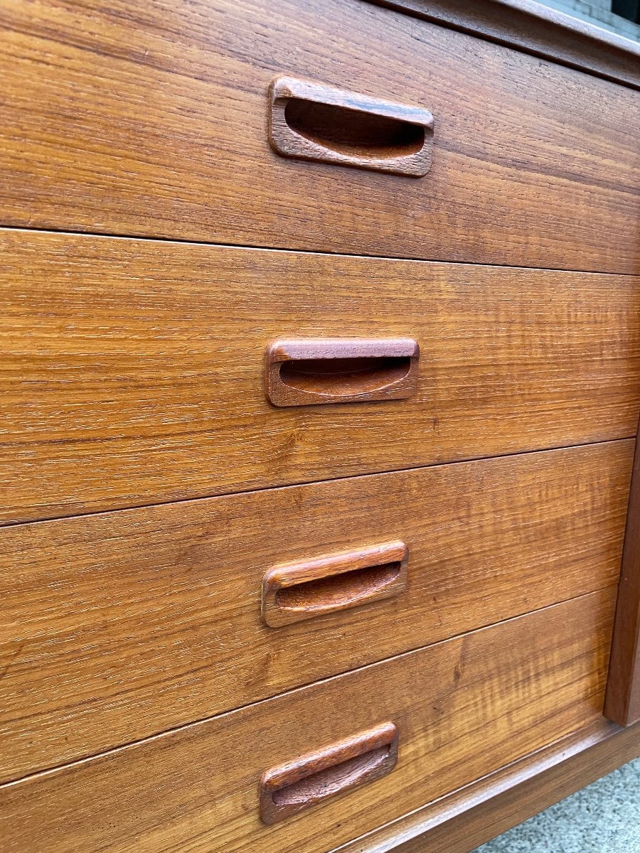 Scandinavian Teak Sideboard Circa 1960 198 Cm-photo-5