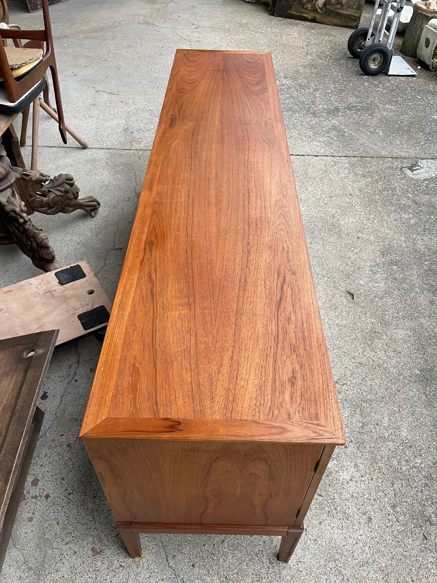 Scandinavian Teak Sideboard Circa 1960 198 Cm-photo-6