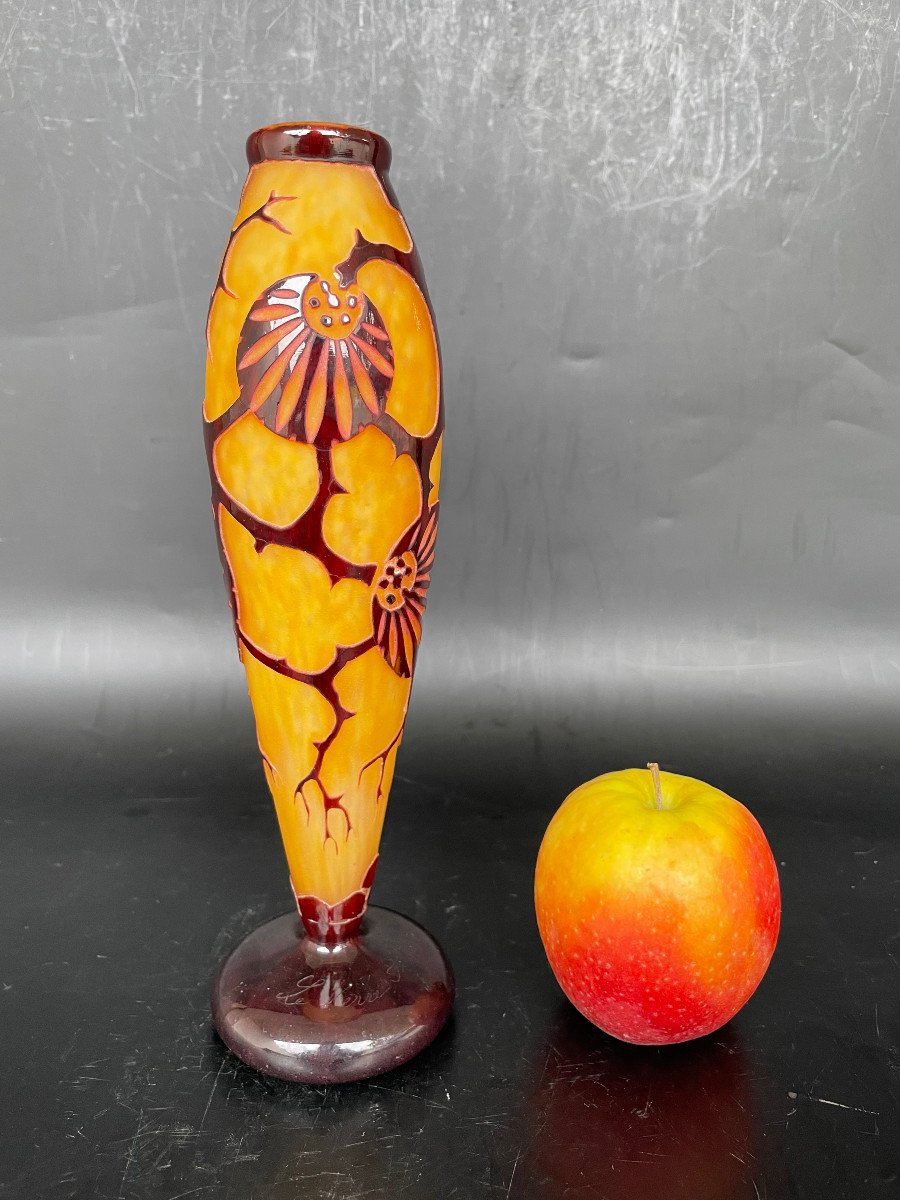 Le Verre Français - Vase Epinettes Charles Schneider-photo-7