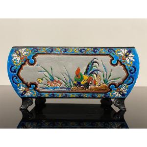 Bordeaux Vieillard - Planter In Japanese Caranza Cloisonné Enamels