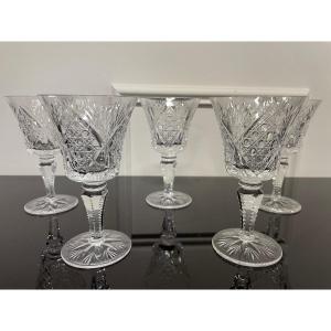 Saint Louis - Vologne Model 5 White Wine Glasses H: 13 Cm