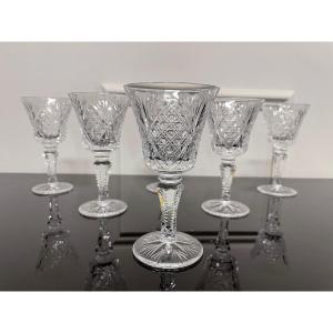 Saint Louis - Vologne Model 6 Port Or Aperitif Glasses H: 12.5 Cm