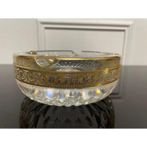 Saint Louis - Model Thistle Or Large Golden Crystal Ashtray