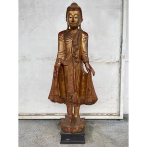 Grand Bouddha Mandalay Birmanie 165 cm XXème