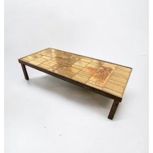 Roger Capron - Table Basse En Céramique Oiseau Circa 1960