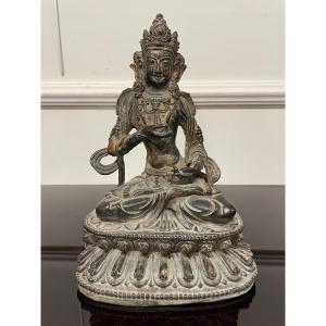 Maitreya Buddha Statue Bronze China 18th