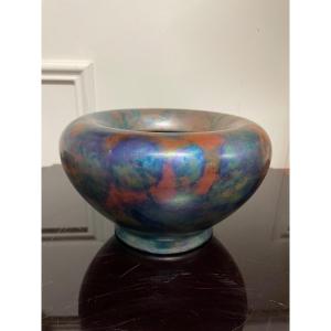 Zsolnay In Pecs - Iridescent Earthenware Vase Circa 1900