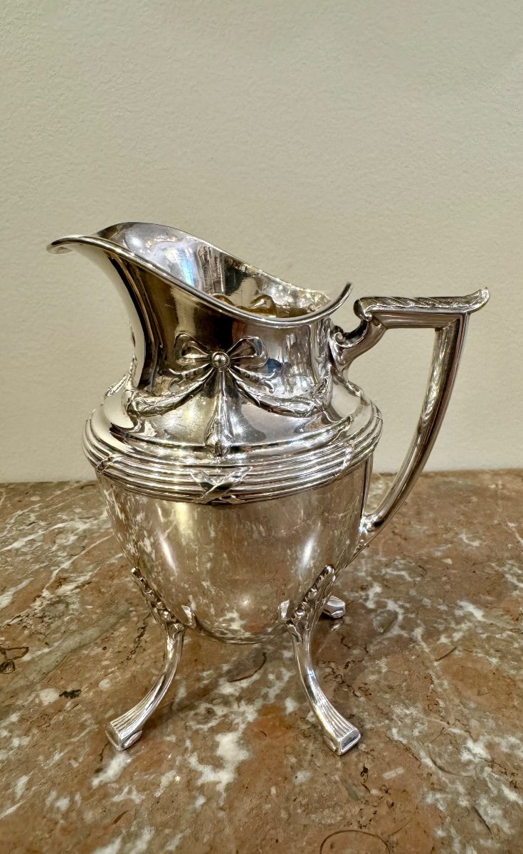  Tea And Coffee Service In 800/1000th Sterling Silver-photo-4