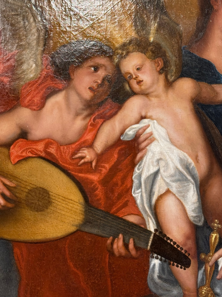 "Ode à la Puissance De La Musique" d'Après Anton Van Dyck. Epoque XVIIème.-photo-2