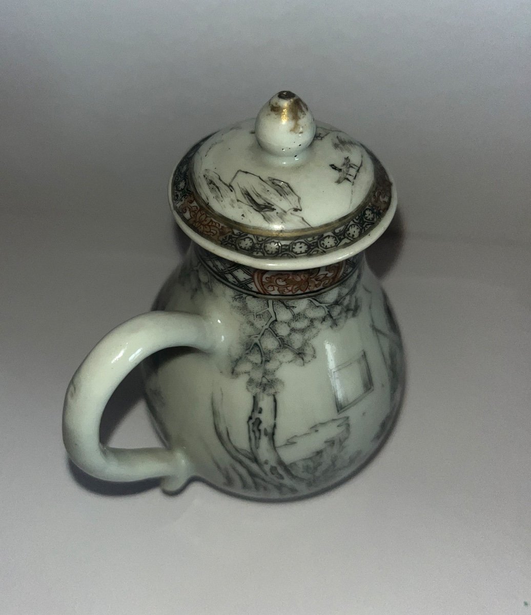 Creamer Compagnie Des Indes With A Decor "en Grisaille" From The 18th Century-photo-1