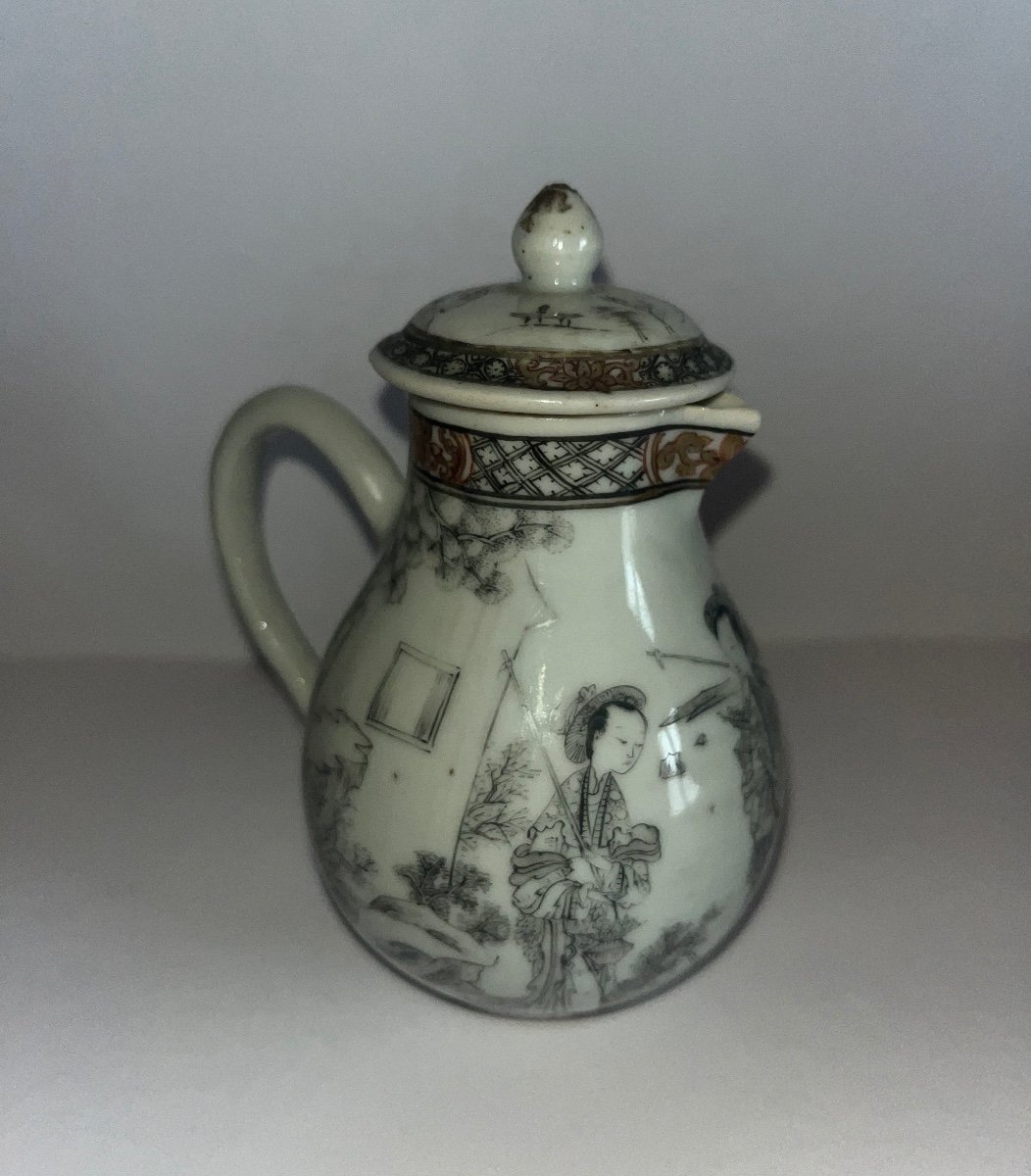 Creamer Compagnie Des Indes With A Decor "en Grisaille" From The 18th Century-photo-8