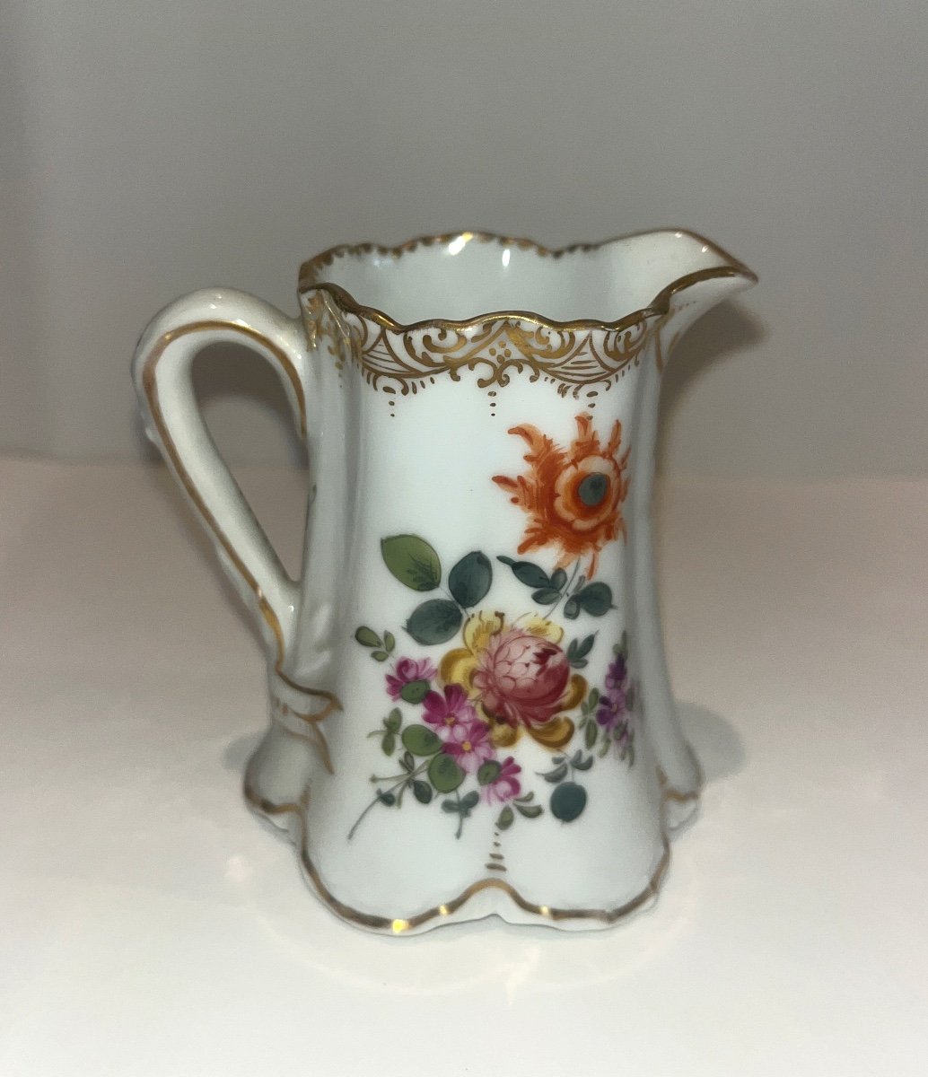 Creamer Milk Pot Porcelain De Paris 19th Century-photo-2