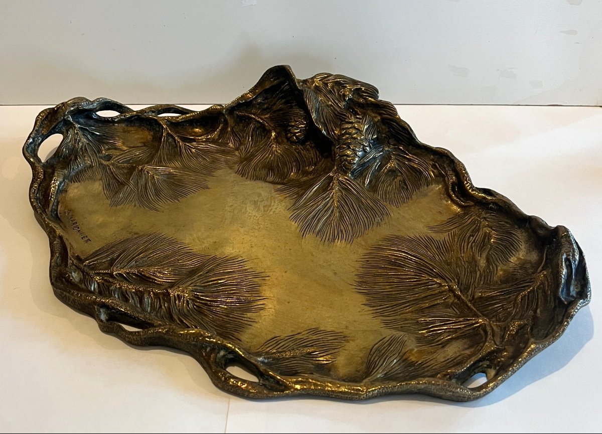 Coin Tray In Bronze Signed A. Marionnet-photo-2