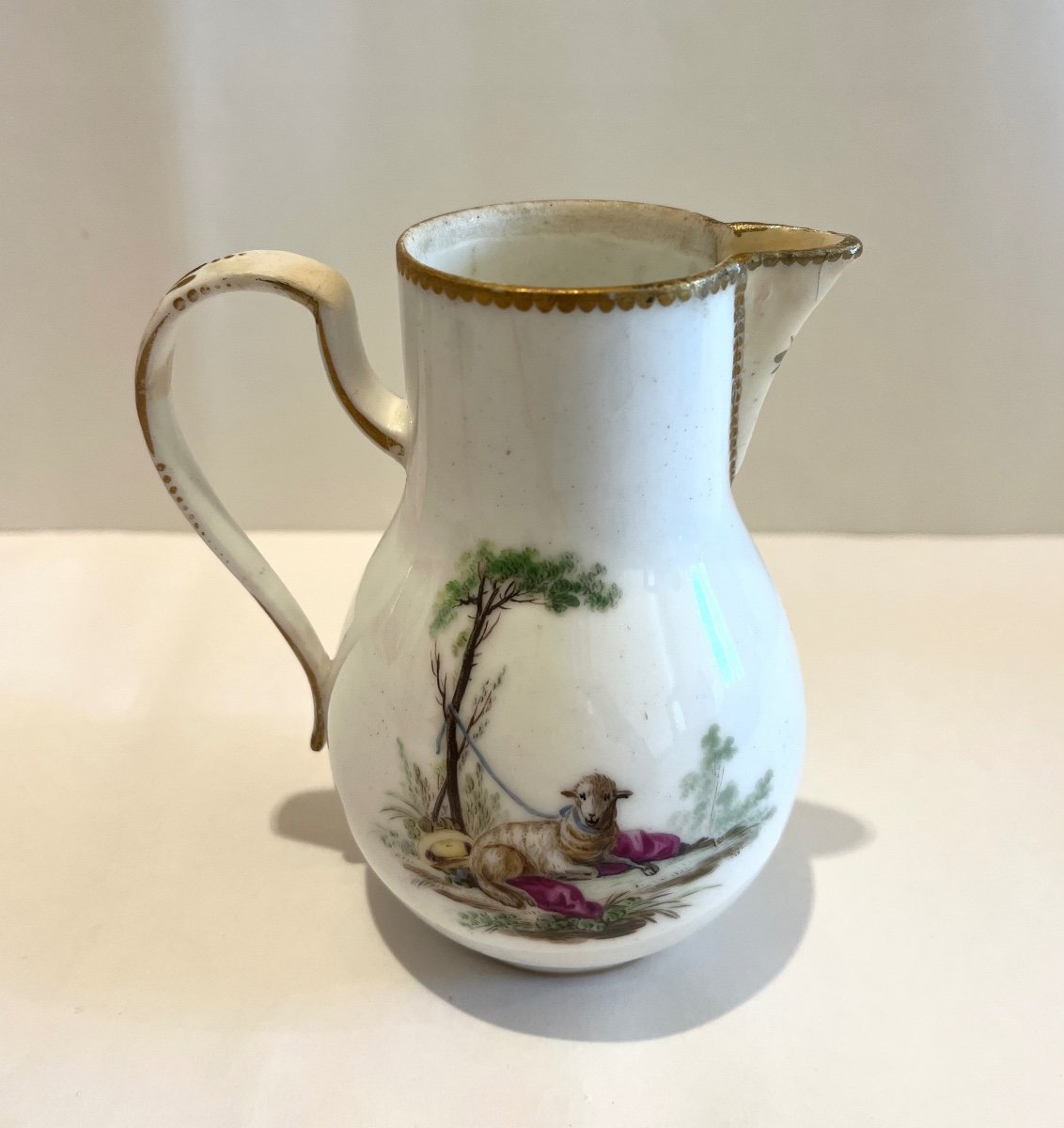 Creamer Milk Pot From Saxe In Porcelain Late 18th Century, Early 19th Century-photo-2