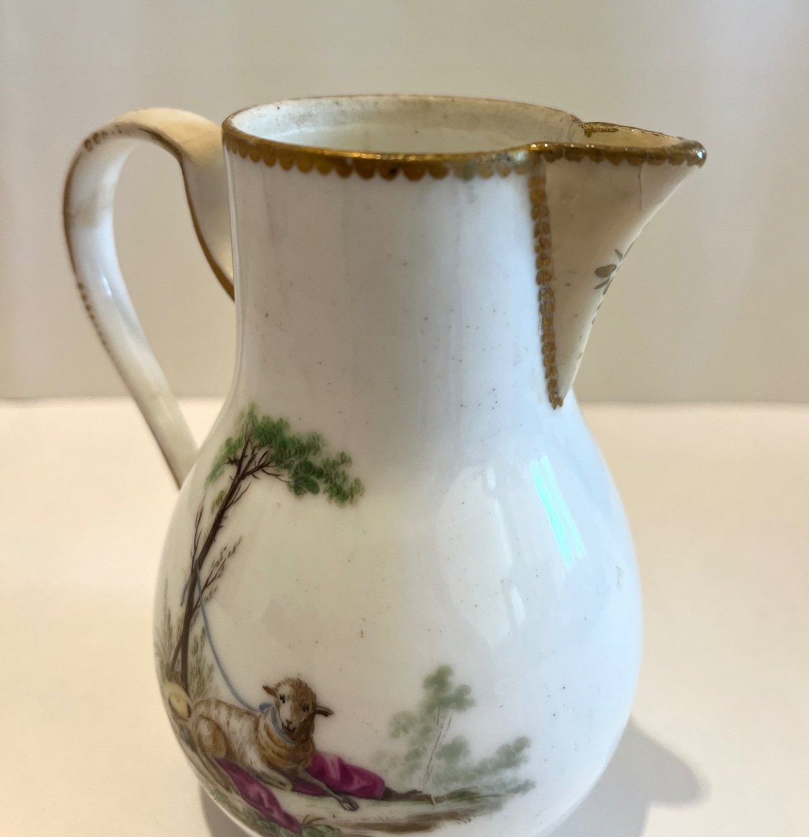 Creamer Milk Pot From Saxe In Porcelain Late 18th Century, Early 19th Century-photo-7