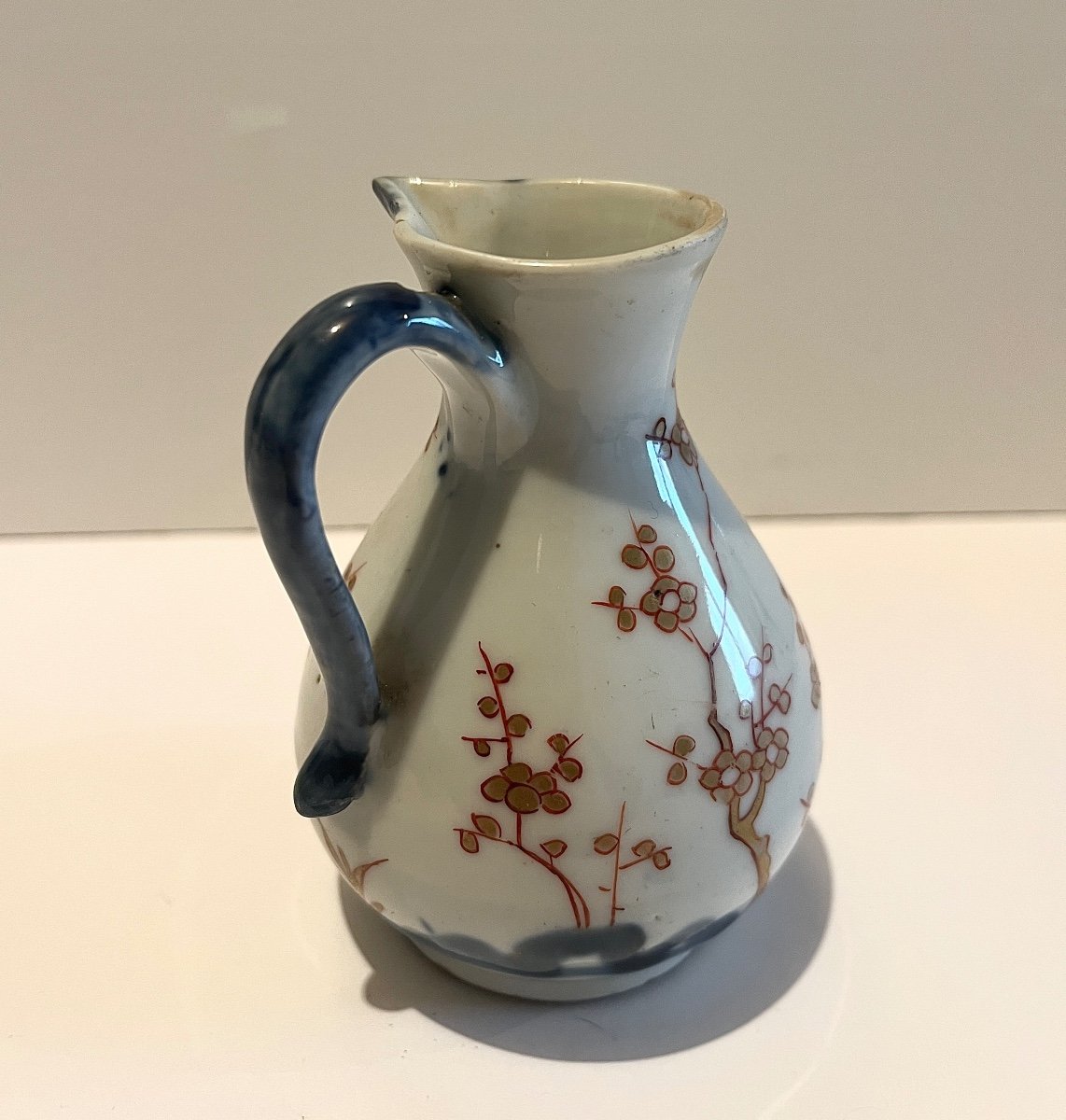 Pot à Lait Ou à Huile En Porcelaine d'Arita, Japon XVIIIème Siècle-photo-2