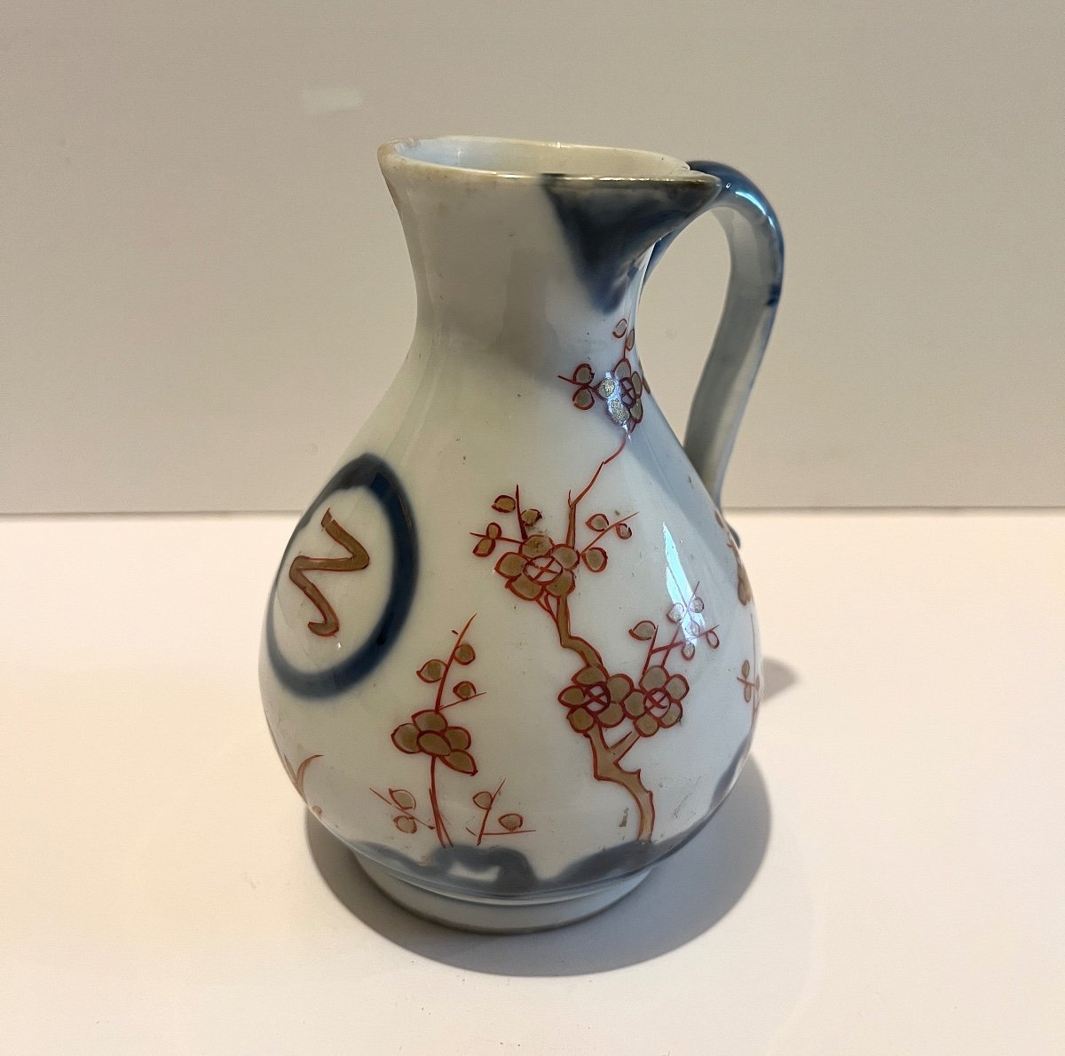 Pot à Lait Ou à Huile En Porcelaine d'Arita, Japon XVIIIème Siècle-photo-4