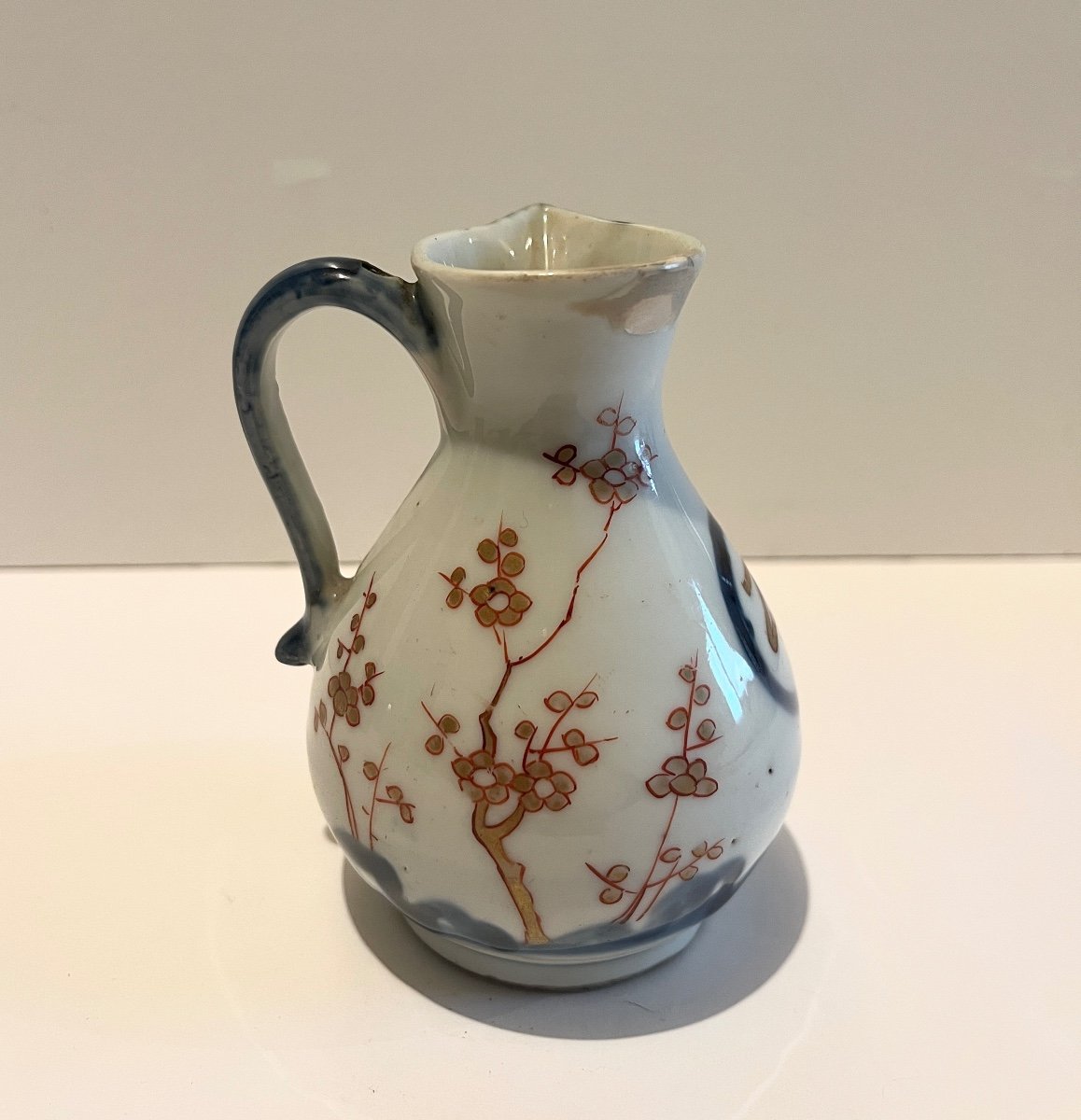 Pot à Lait Ou à Huile En Porcelaine d'Arita, Japon XVIIIème Siècle-photo-4