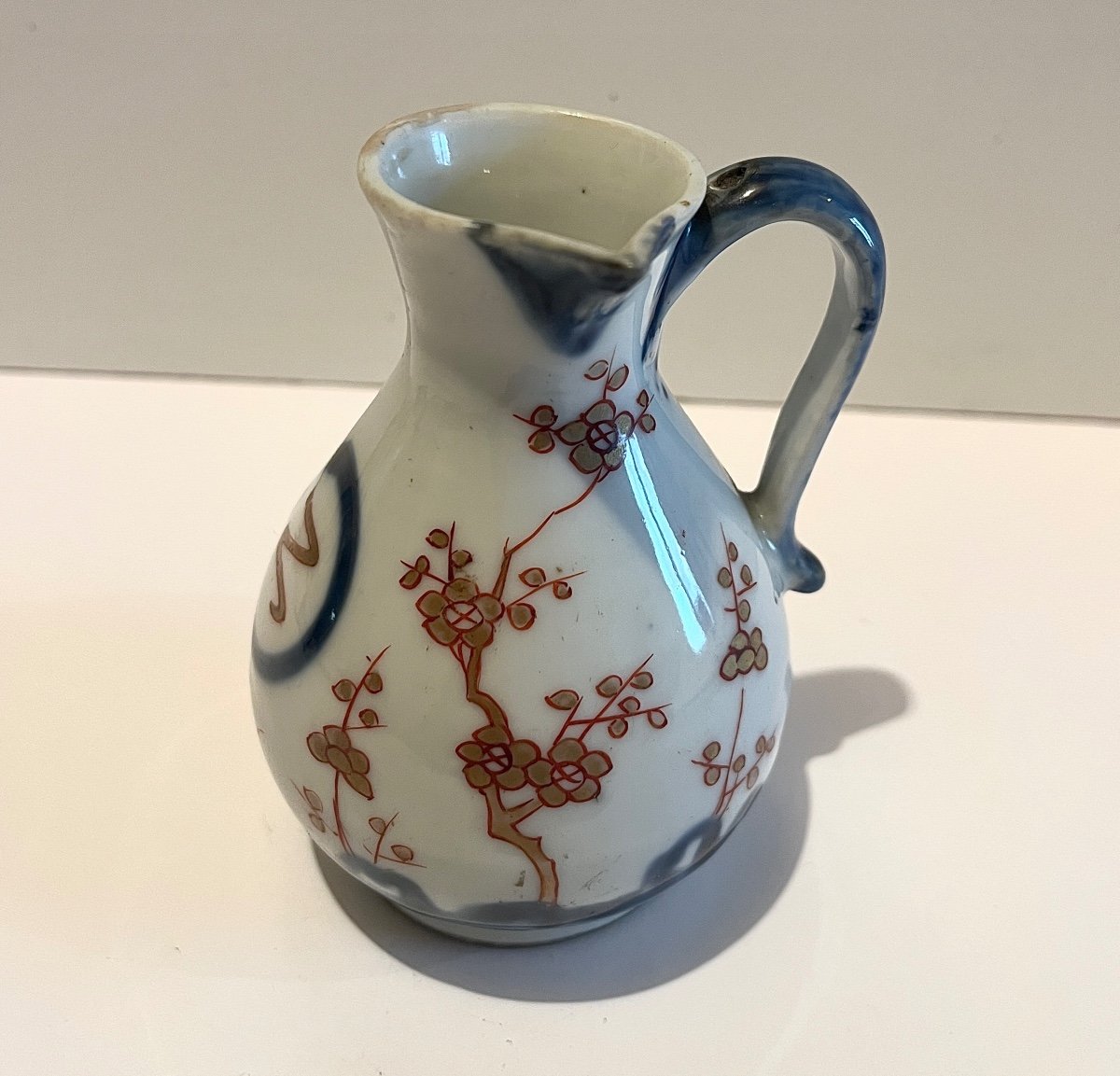 Pot à Lait Ou à Huile En Porcelaine d'Arita, Japon XVIIIème Siècle-photo-8